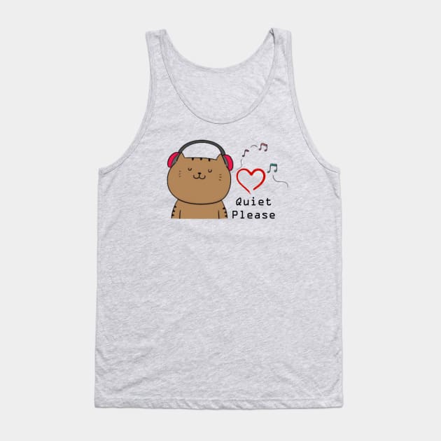 Quiet Please Tank Top by Primigenia